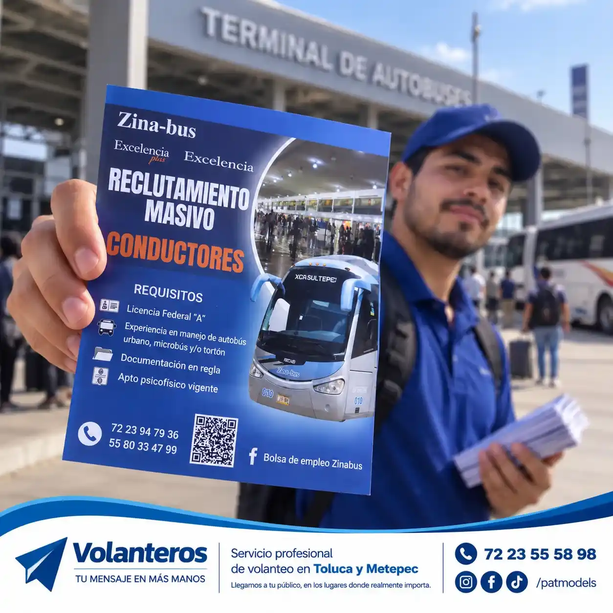 Campaña de volanteo de Autobuses en Toluca y Metepec