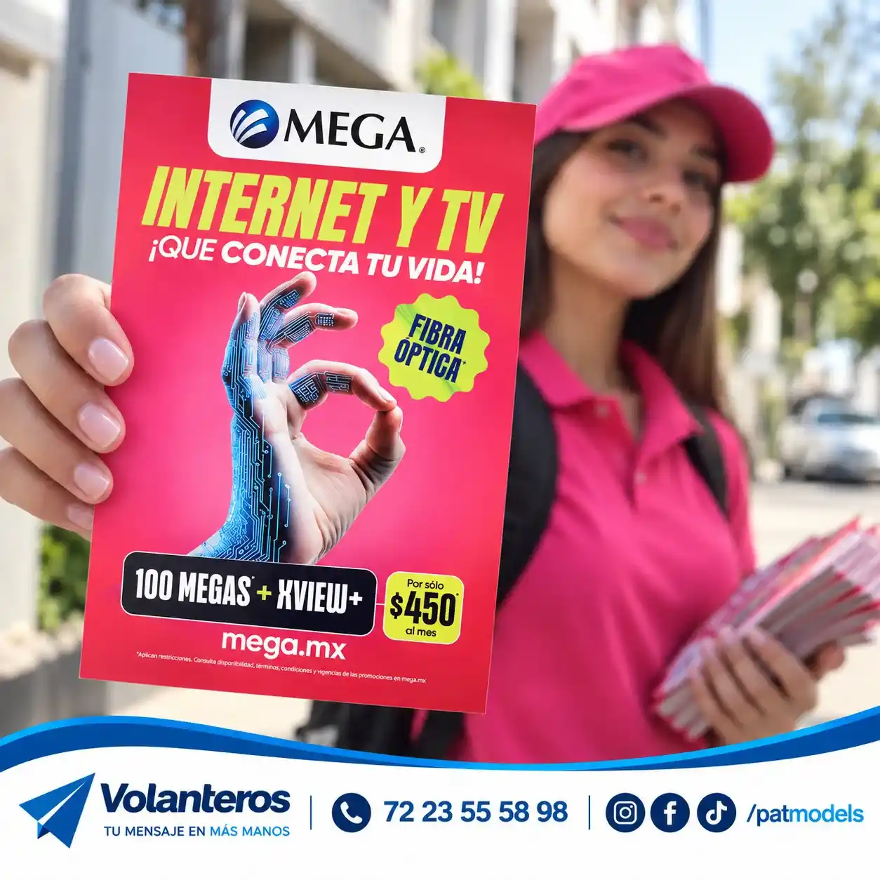 Segunda campaña de volanteo de Megacable en Toluca y Metepec