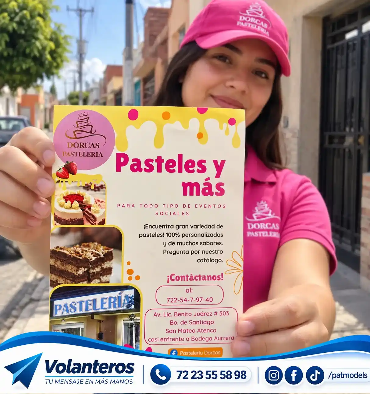 Campaña de volanteo para pastelería en Toluca y Metepec