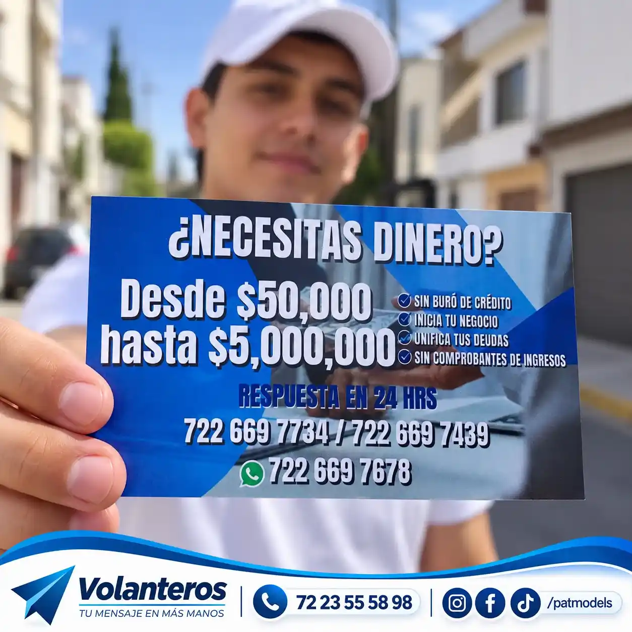 Campaña de volanteo para servicios de préstamos en Toluca y Metepec