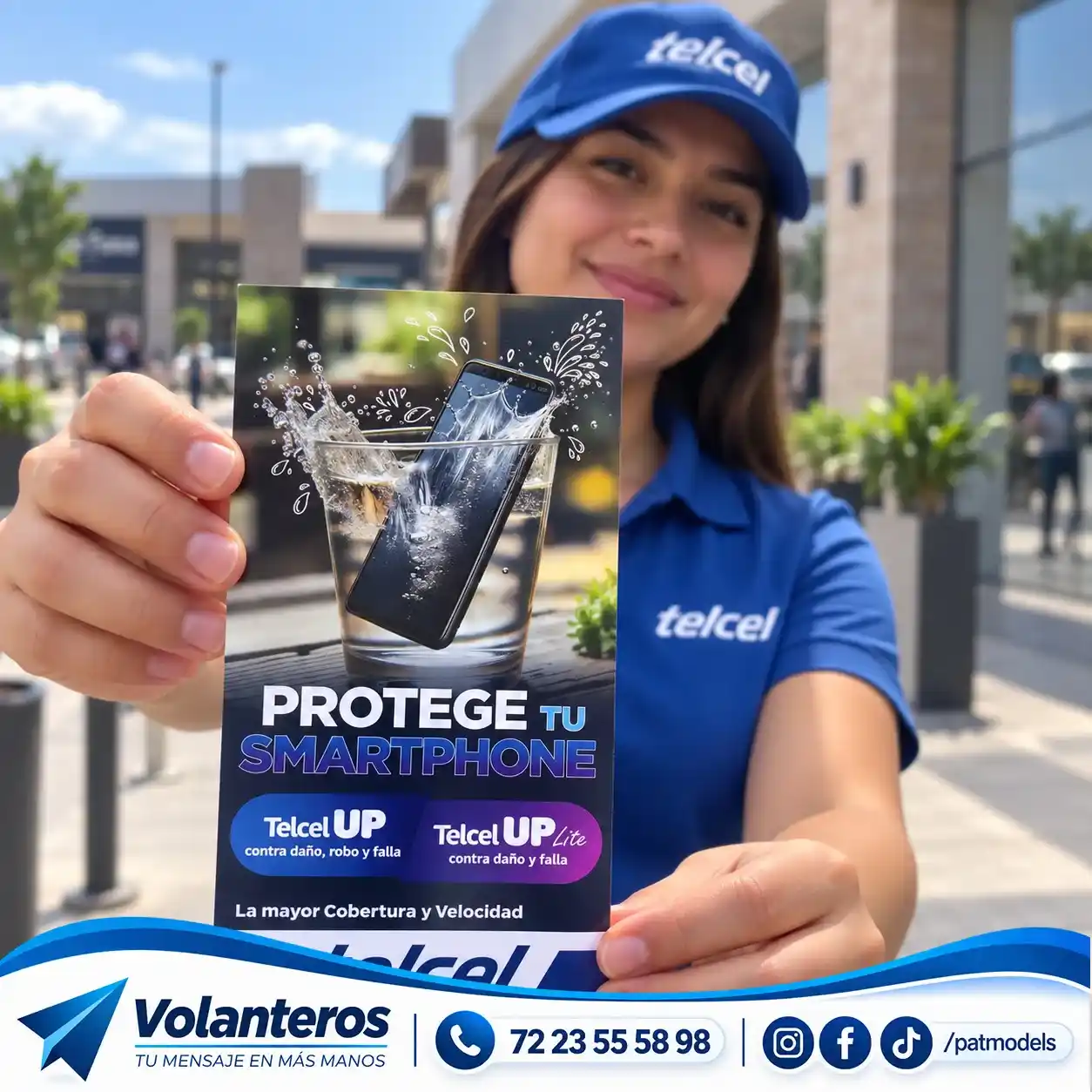 Campaña de volanteo de Telcel en Toluca y Metepec
